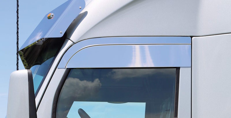 RoadWorks | Stainless Steel 8" Chop Tops for Kenworth T680/T880, Polished Finish | 48059